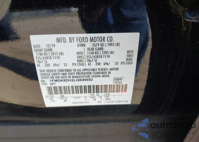 1FMSK8DH2LGB49602: 43405241