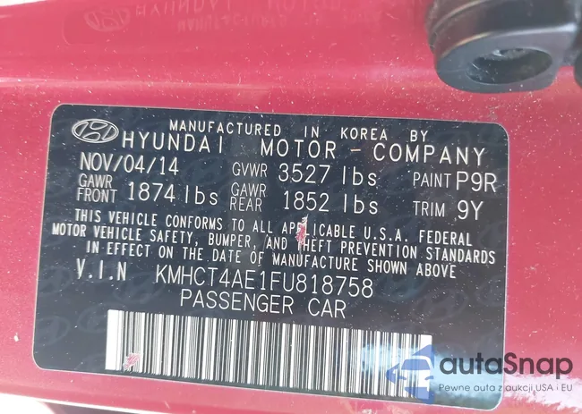 KMHCT4AE1FU818758: 43405316