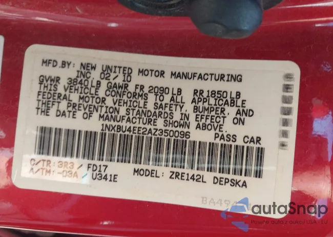 1NXBU4EE2AZ350096: 43405371