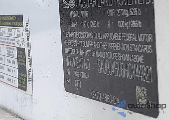 SAJBJ4BV8HCY44921: 43405529