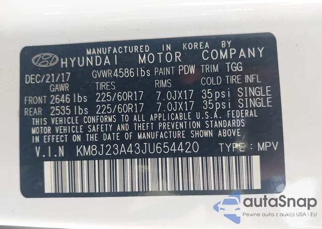 KM8J23A43JU654420: 43405560