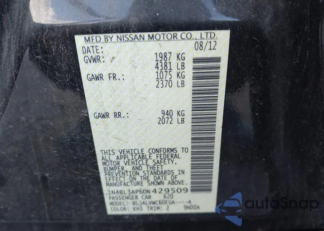 1N4BL3AP6DN429509: 43405594