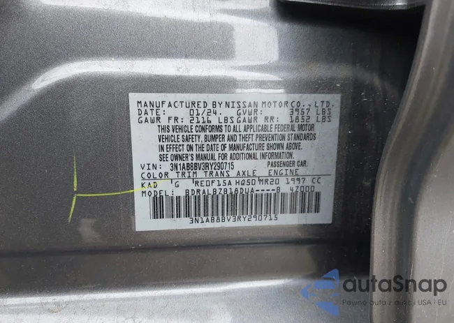 3N1AB8BV3RY290715: 43406749