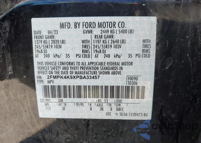 2FMPK4K9XPBA33457: 43406834