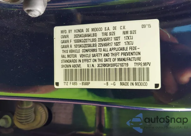 3CZRM3H59FG710719: 43407021