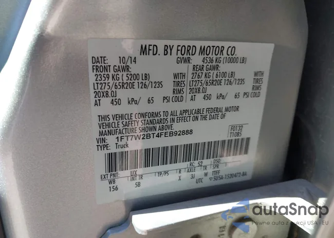 1FT7W2BT4FEB92888: 43407033