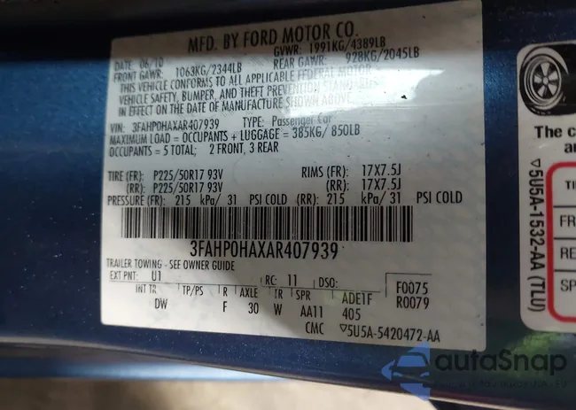 3FAHP0HAXAR407939: 43407064