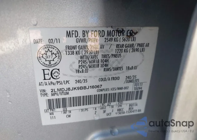 2LMDJ8JK9BBJ16067: 43406220