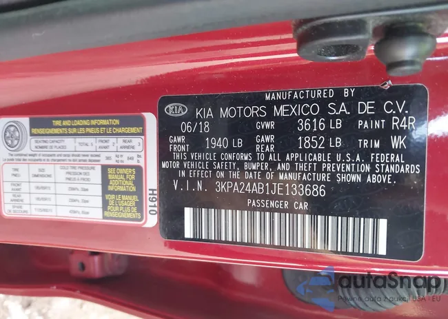 3KPA24AB1JE133686: 43406224