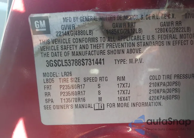 3GSCL53788S731441: 43406288