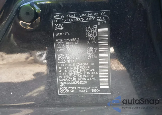 KNMAT2MV5JP521236: 43407609