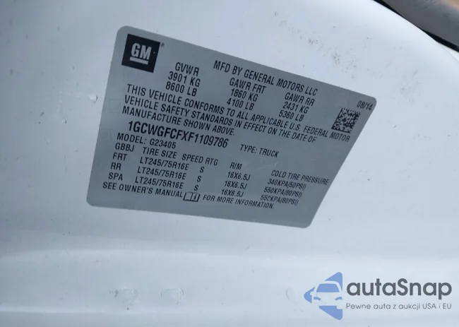 1GCWGFCFXF1109786: 43407621