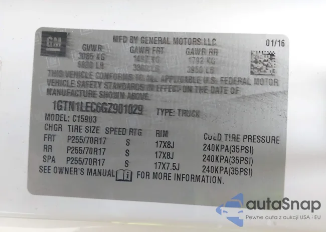 1GTN1LEC6GZ901029: 43407640
