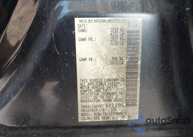 1N4AL3AP4EC322791: 43407699