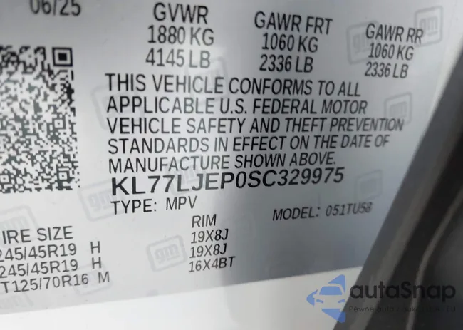 KL77LJEP0SC329975: 43407735