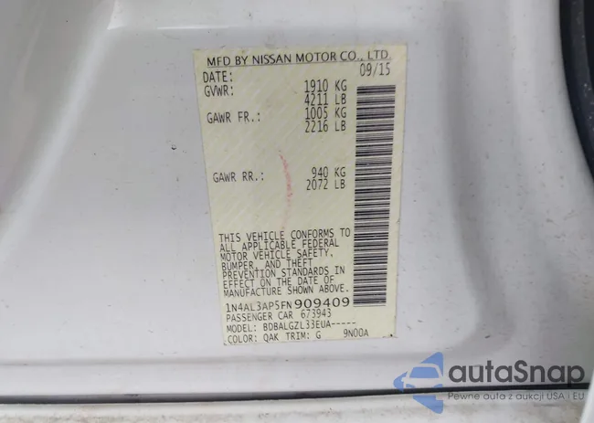 1N4AL3AP5FN909409: 43407776