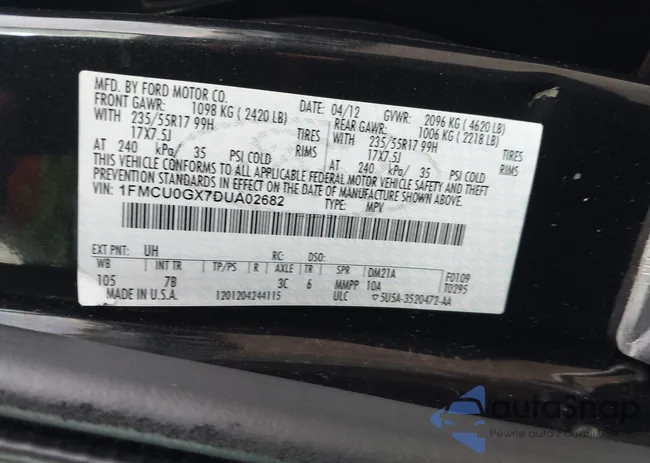 1FMCU0GX7DUA02682: 43407948