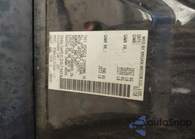 1N4AL3AP0JC207907: 43408047