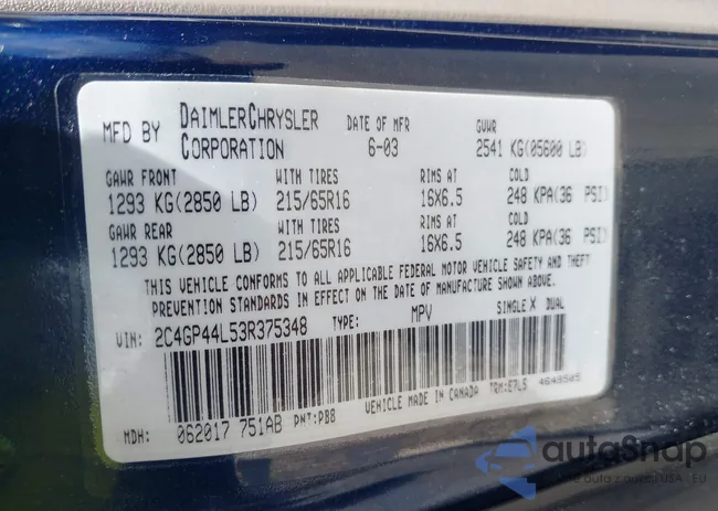 2C4GP44L53R375348: 43407252