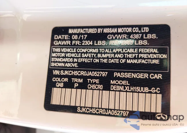 SJKCH5CR0JA052797: 43407304