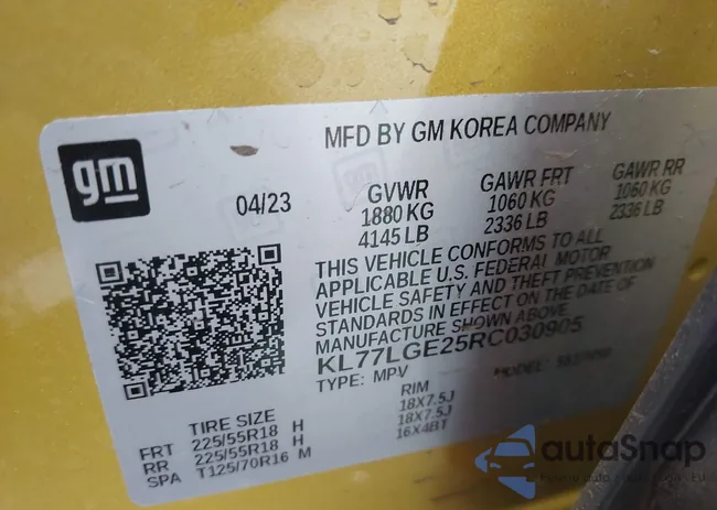 KL77LGE25RC030905: 43407552