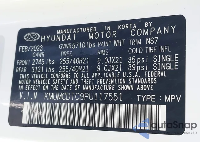 KMUMCDTC9PU117551: 43407570