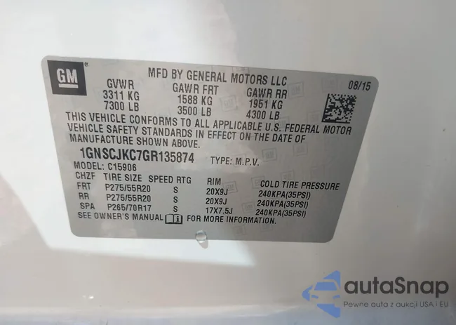 1GNSCJKC7GR135874: 43408633