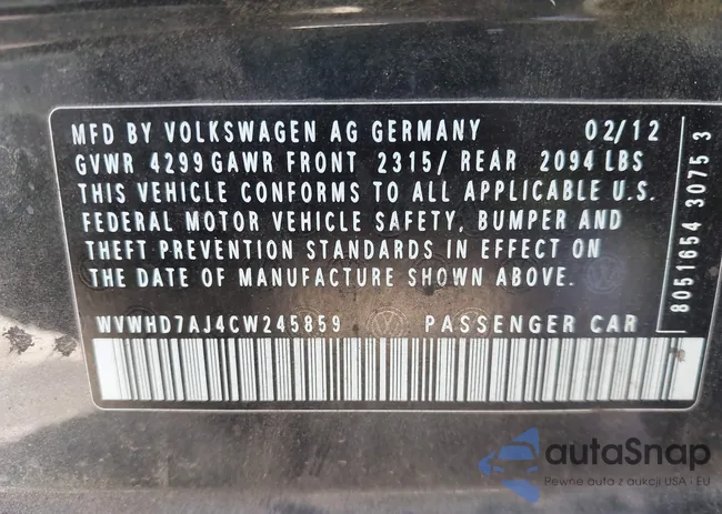 WVWHD7AJ4CW245859: 43408685