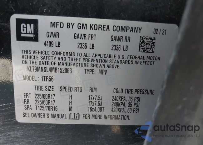 KL79MNSL4MB152063: 43408737