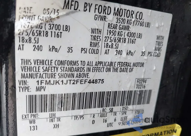 1FMJK1JT2FEF44875: 43408799