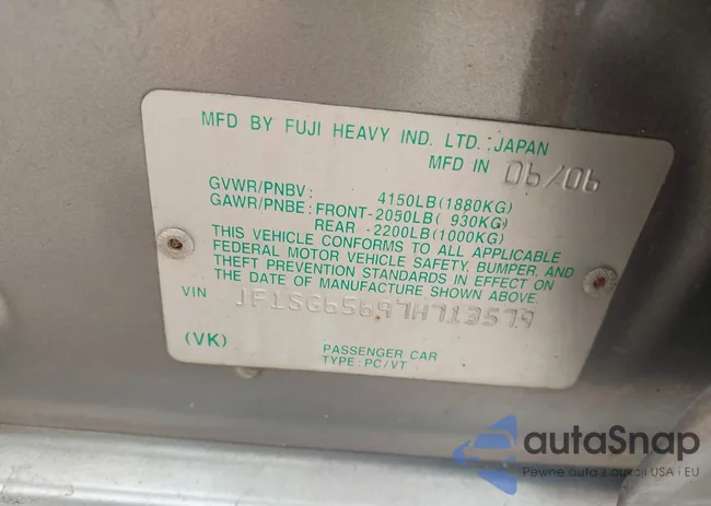 JF1SG65697H713579: 43408900