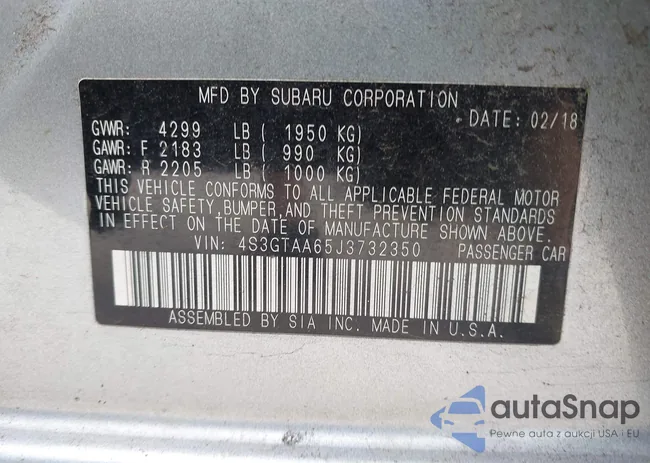 4S3GTAA65J3732350: 43408925