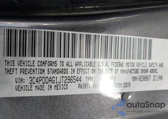 3C4PDDAG1JT296544: 43408962