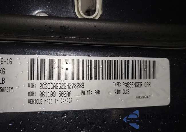 2C3CCAGG2GH278289: 43408978