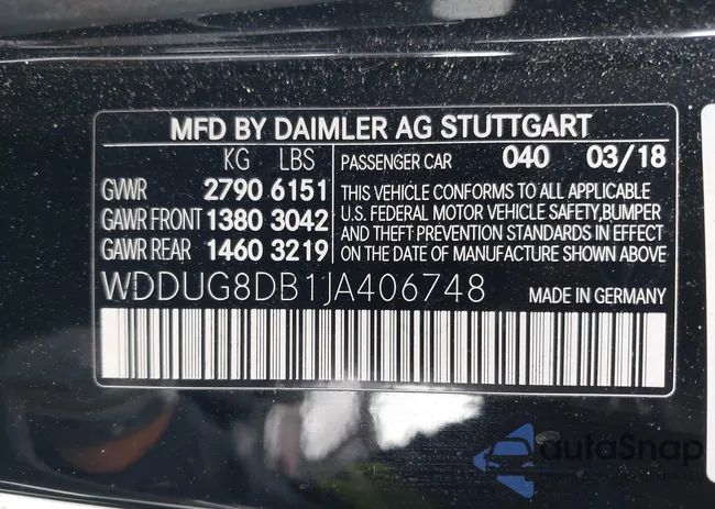 WDDUG8DB1JA406748: 43408986