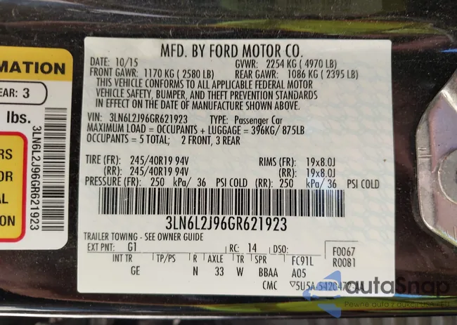 3LN6L2J96GR621923: 43409009