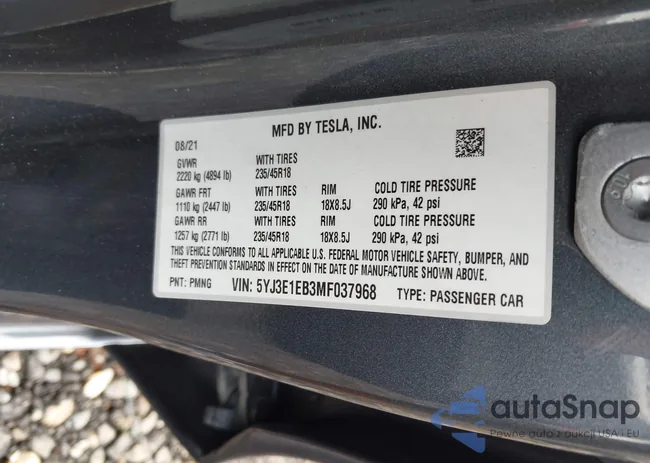 5YJ3E1EB3MF037968: 43409041