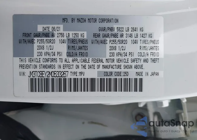 JM3TCBEY2M0533267: 43409128