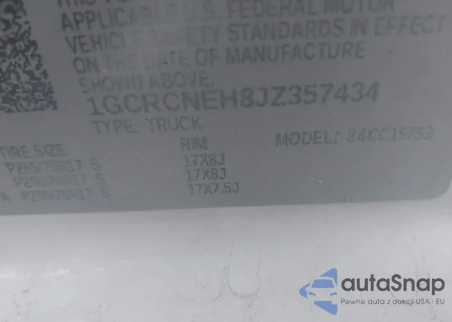 1GCRCNEH8JZ357434: 43408279