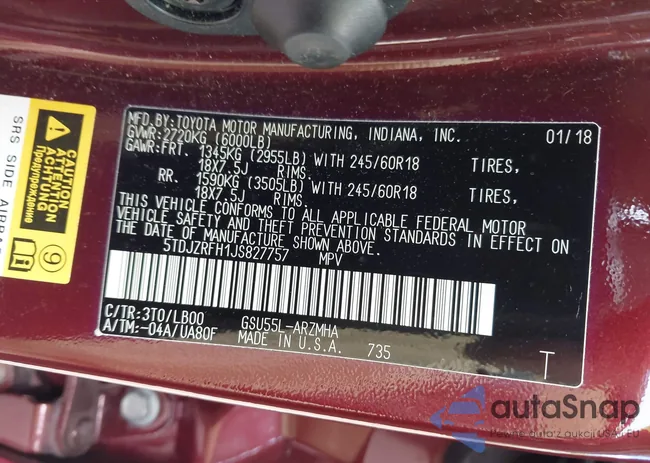 5TDJZRFH1JS827757: 43408325