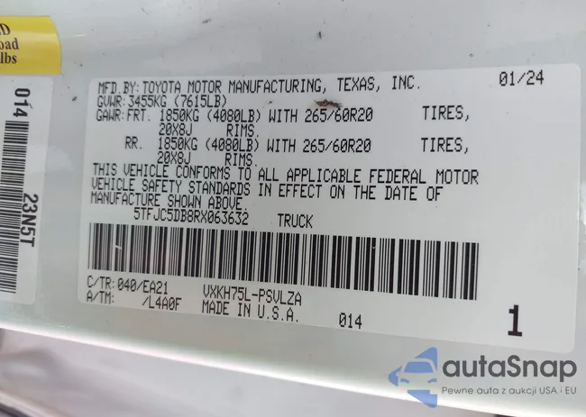 5TFJC5DB8RX063632: 43408383