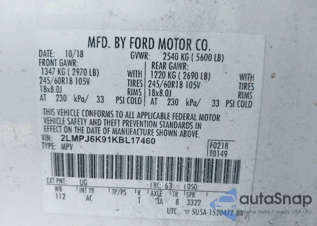 2LMPJ6K91KBL17460: 43408403