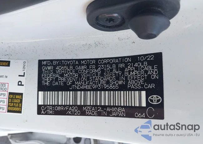 JTND4MBE9P3195865: 43408423