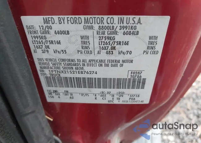 1FTNX21S21EB76274: 43408444