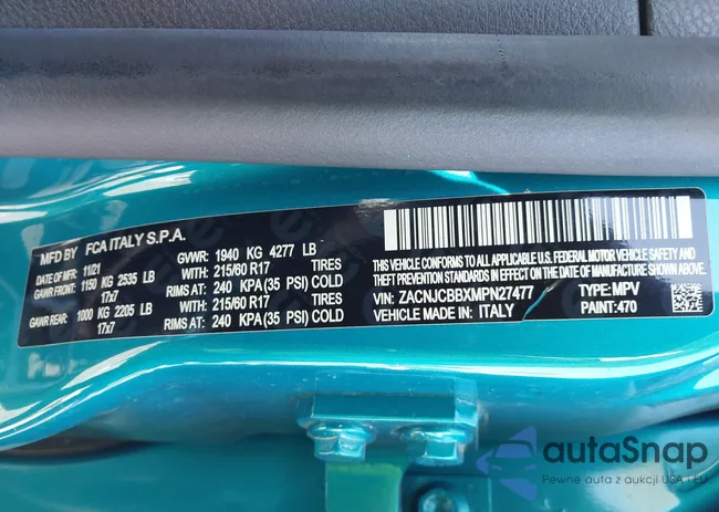 ZACNJCBBXMPN27477: 43408534