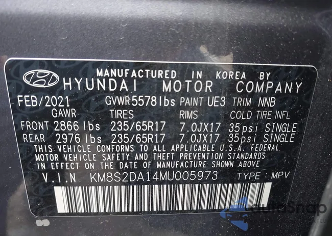 KM8S2DA14MU005973: 43409630