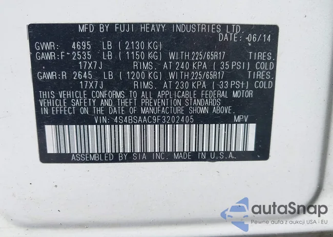 4S4BSAAC9F3202405: 43409655