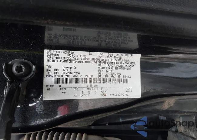 1FADP3N28EL205151: 43409829