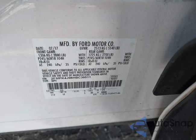 2FMPK4J98HBC39511: 43410004