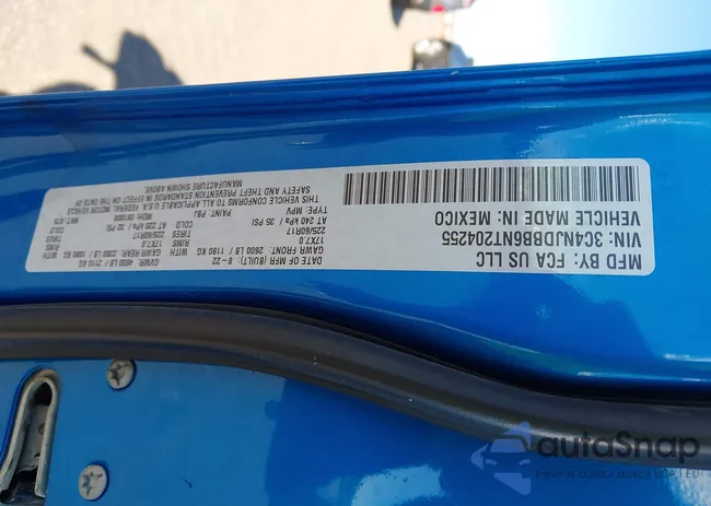 3C4NJDBB6NT204255: 43410090